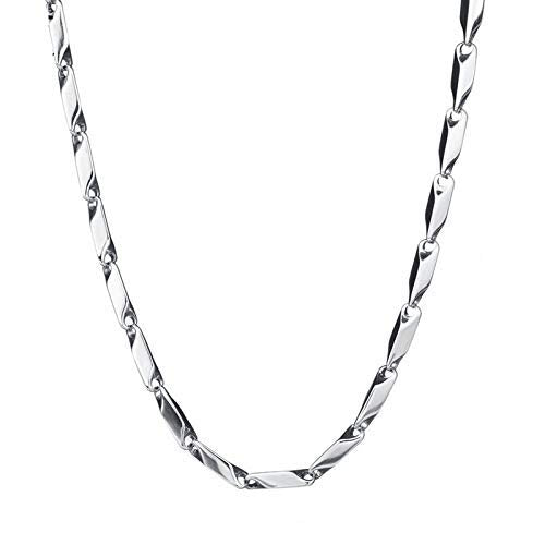 Men’s Silver-Tone Twisted Link Chain Necklace