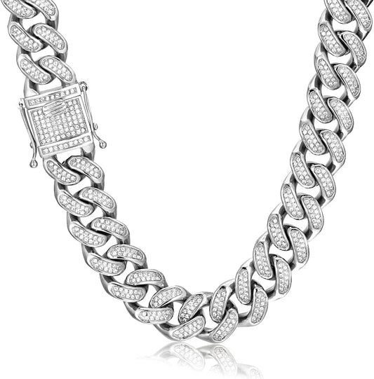 20mm Iced Out Cuban Link Chain – Men & Women