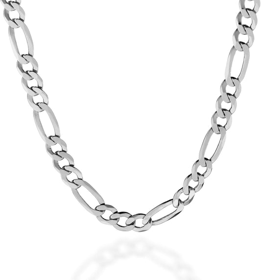 Italian Figaro Chain Necklace – 925 Silver