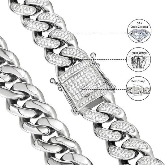 20mm Iced Out Cuban Link Chain – Men & Women