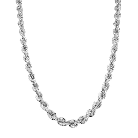 Men’s Silver-Tone Rope Chain Necklace