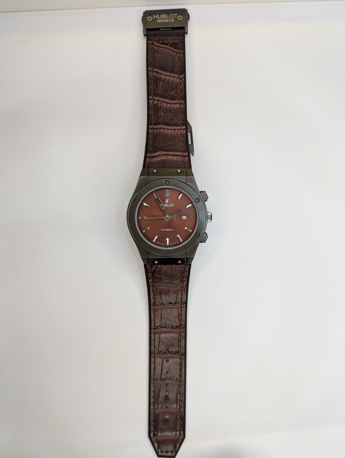 Hublot Classic Fusion Automatic Watch – Brown Dial & Leather Strap