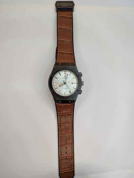 Hublot Classic Fusion Automatic Watch – Brown Dial & Leather Strap