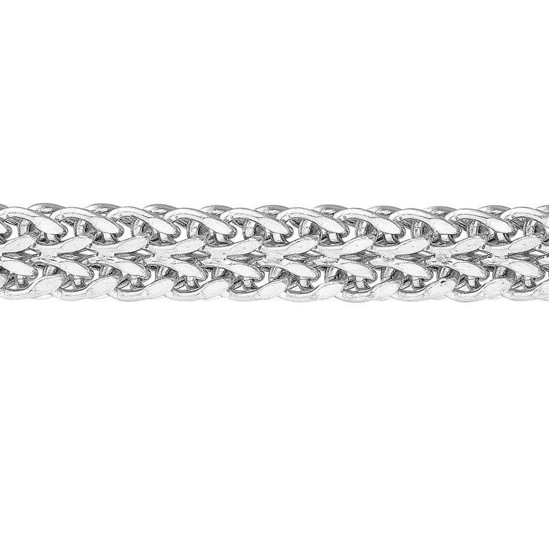 Men’s Stainless Steel Woven Chain Bracelet – Silver