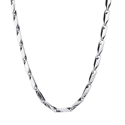 Men’s Silver-Tone Twisted Link Chain Necklace