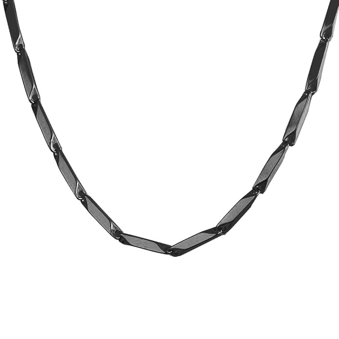 Men’s Silver-Tone Twisted Link Chain Necklace