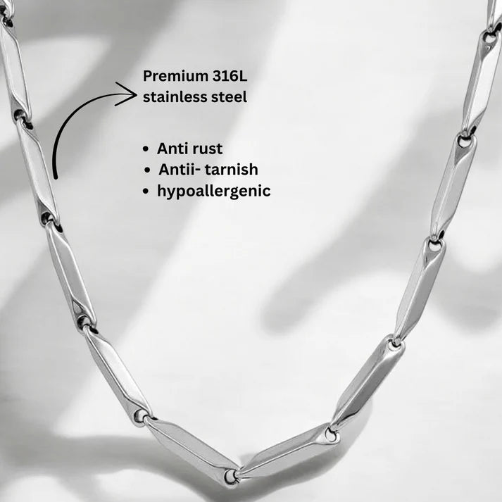 Men’s Silver-Tone Twisted Link Chain Necklace