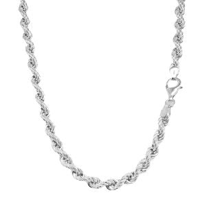 Men’s Silver-Tone Rope Chain Necklace