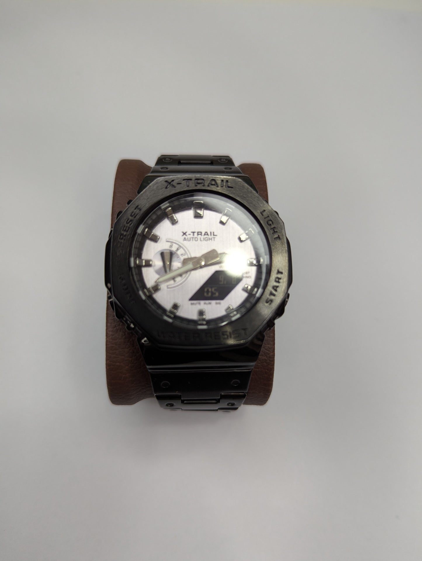 X-TRAIL Analog-Digital Wrist Watch – Water Resistant Stainless Steel Stra