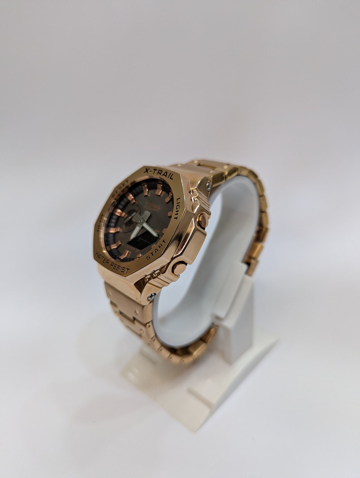 X-TRAIL Analog-Digital Wrist Watch – Water Resistant Stainless Steel Stra