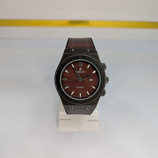 Hublot Classic Fusion Automatic Watch – Brown Dial & Leather Strap