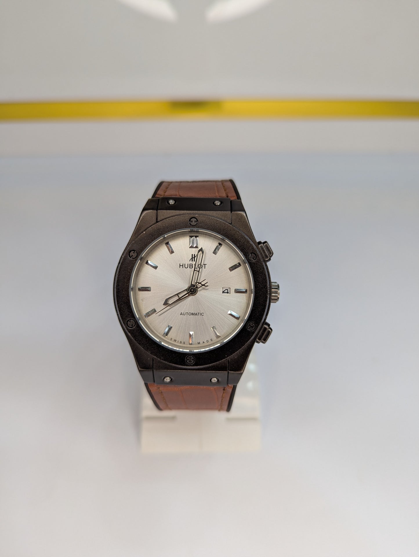 Hublot Classic Fusion Automatic Watch – Brown Dial & Leather Strap