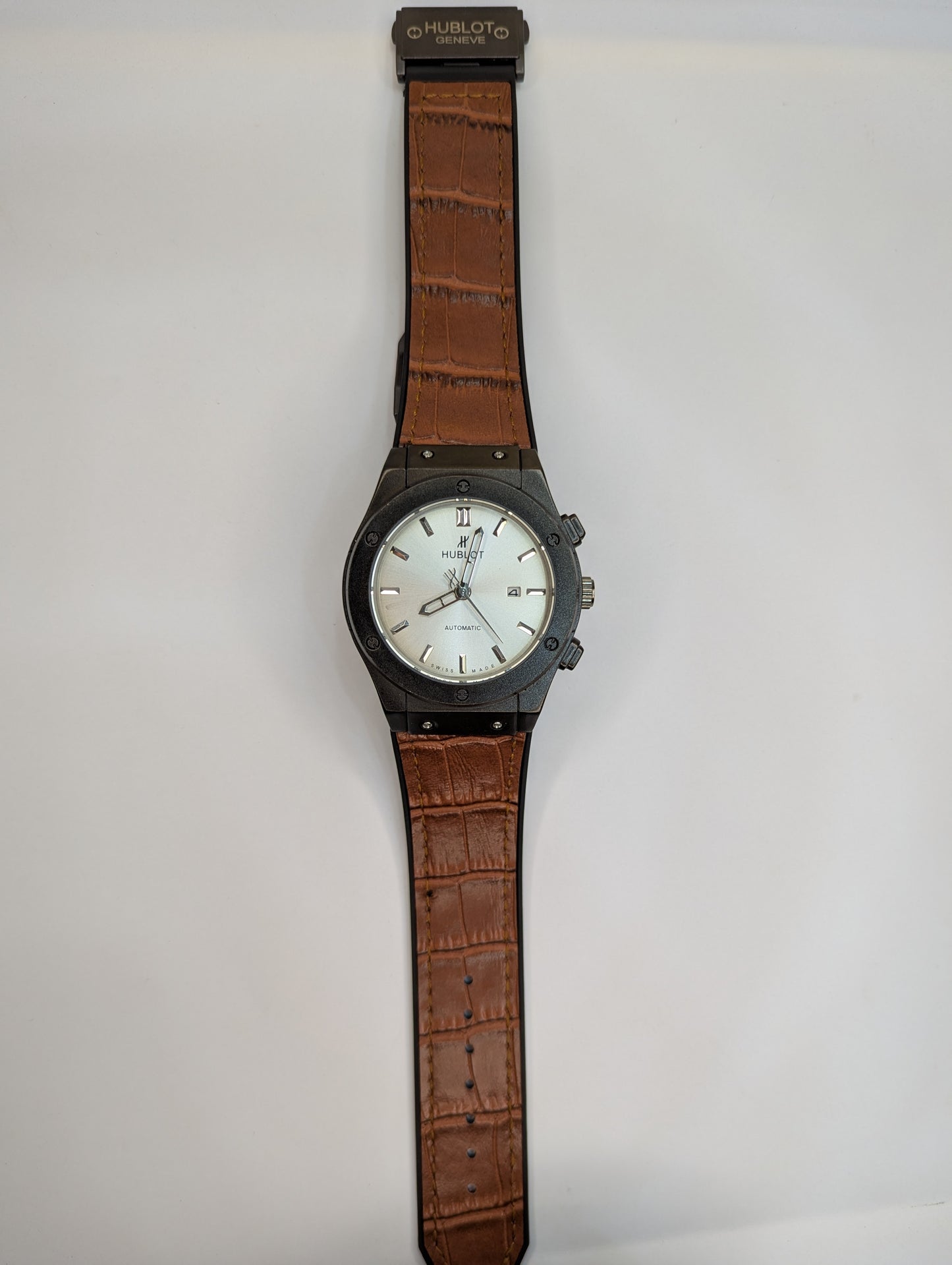 Hublot Classic Fusion Automatic Watch – Brown Dial & Leather Strap