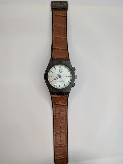 Hublot Classic Fusion Automatic Watch – Brown Dial & Leather Strap