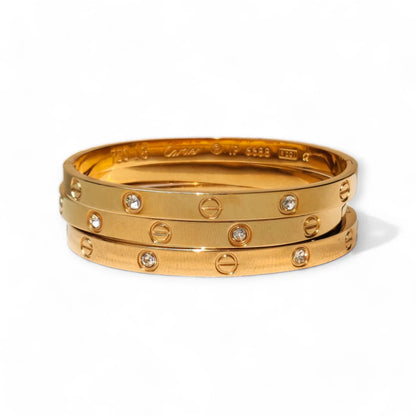 Cartier Love diamonds and gold bracelet