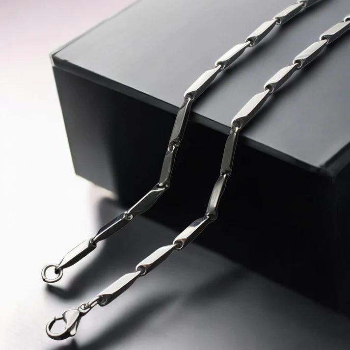 Men’s Silver-Tone Twisted Link Chain Necklace